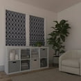 thumbnail image 2 of Sun Zero Detour Modern Trellis 100% Blackout Cordless Roman Shade, 27"x64", Navy Blue, 2 of 6