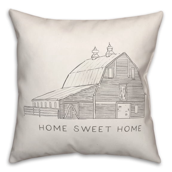 Creative Products Home Sweet Home 18 x 18 Spun Poly Pillow