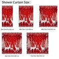 Christmas Reindeer Snowflake Shower Curtain, Modern Polyester Shower