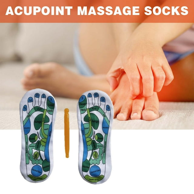 Up to 45% Off Naittoop Reflexology Socks Foot Pain Relief for Foot Massage 35-42 Sizes