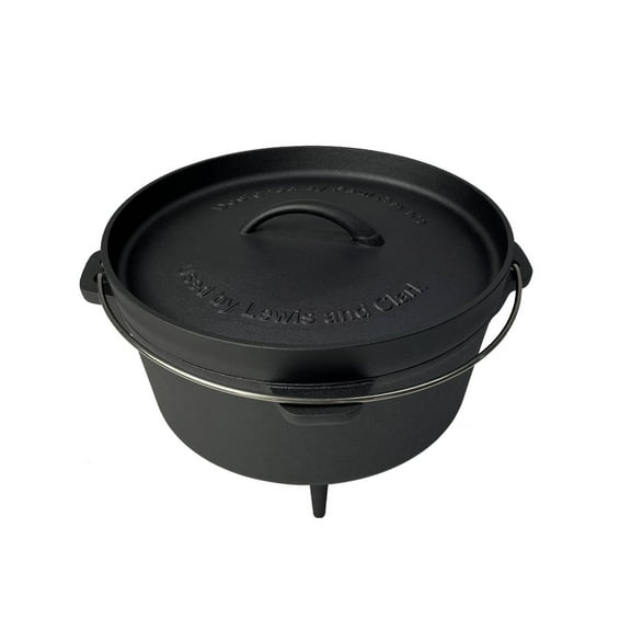 Lehman's Camp Dutch Oven Kettle Nitrided Non Stick Cast Iron 4.5 Quart