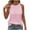 Pink, variant on MIUOWANP Sequin Tops for Women Sexy Fashion Womens Casual Solid Color Round Neck Sleeveless Tops Blouses Tank Black XL