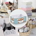 thumbnail image 4 of Cabinet Storage Basket 15.75x10.63x6.96 Inches Storage Box Foldable, Storable and Easy to Assemble ，Open Home Storage Bins ，Closet Storage Bins Cute Fox with Glasses, 4 of 8
