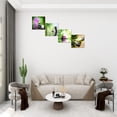 thumbnail image 4 of Spa Decor Zen Decor 4 Panels Spa Still Life with Candle Stone Green Bamboo Pink Waterlily Flowers Pictures Modern Canvas Artwork Spa Zen Prints on Canvas Wall Art for Bathroom Spa Decor Framed, 4 of 6