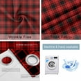 thumbnail image 2 of Fsddascl Red Black Plaid Blackout Curtains for Bedroom/Living Room, Thermal Insulated Kitchen Curtains, Vintage Farmhouse Abstract Buffalo Check Grommet Darkening Window Treatment Drapes 42"x63"x2, 2 of 6