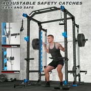 ULTRA FUEGO Multifunctional Full Power Cage Rack with Cable Crossover, Smith Machine, LAT-Pull Down, Squat System for Home Gym