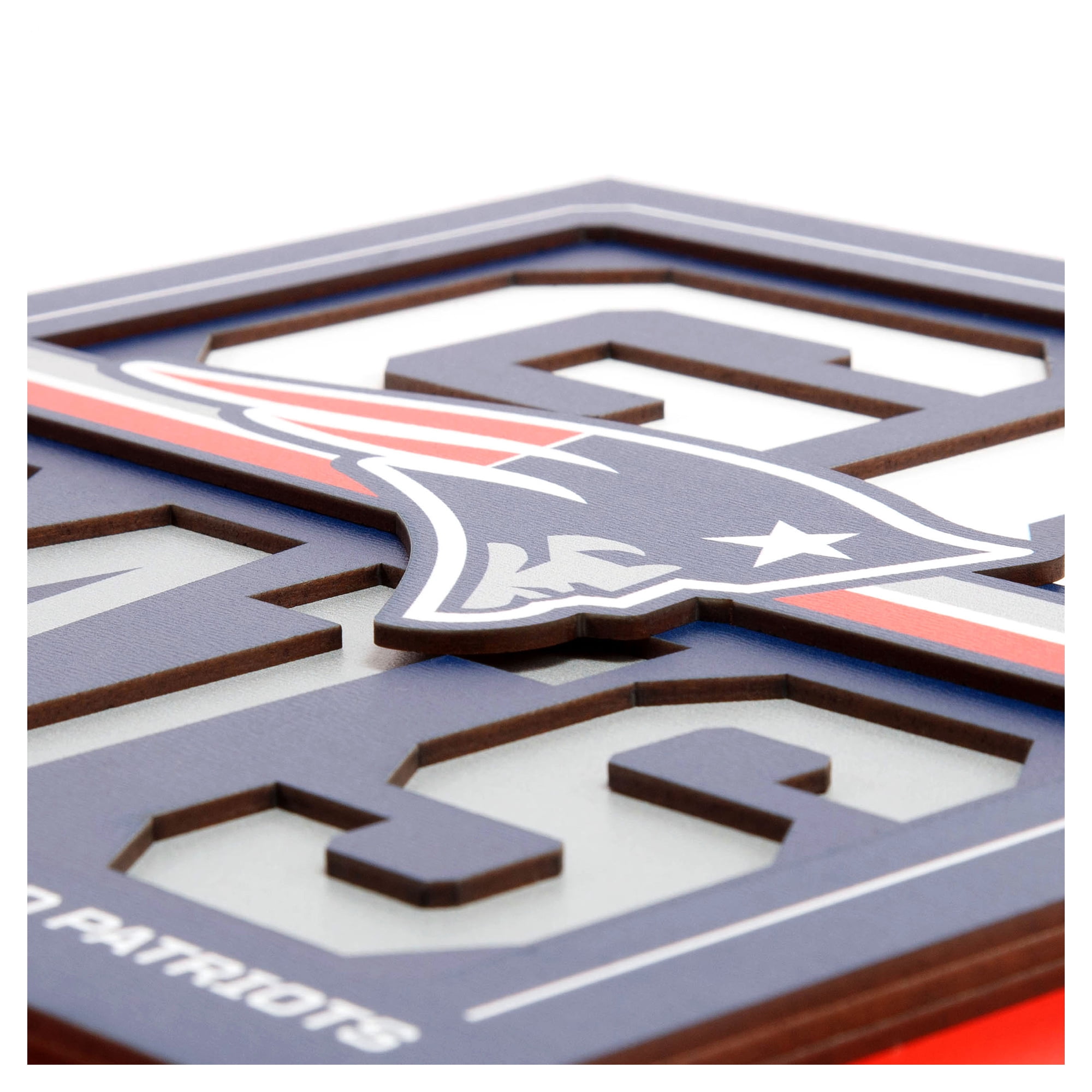 IDNA New England Patriots 12" x 12" Slogan Series 3D Wall Art
