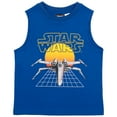 thumbnail image 4 of Star Wars Boys 3 Piece Short Set Star Wars Short Sleeve Shirt Tank Top Shirt and Shorts 3 Pack Bundle Set for Kids Toddlers (Size 3T-8), 4 of 12