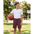 thumbnail image 6 of Pure Champ Boys Athletic Shorts 3 Pack Active Boys Shorts Youth kids Elastic Waist With Zipper Pockets Toddler-18 ( Set 4 Size 2X-Large), 6 of 8