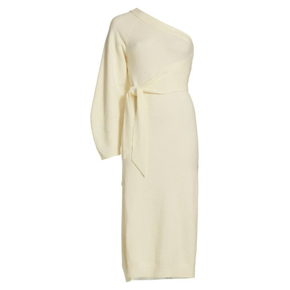 NANUSHKA Women's One Sleeve Dress, Crème, M