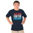 thumbnail image 4 of Patriotic Just Here For The Freedom Crewneck T Shirts Boy Girl Teen Brisco Brands XS, 4 of 6