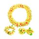 thumbnail image 2 of Conjunto de leis hawaianos, guirnalda, collar, diadema, pulseras, flores artificiales portátiles Amarillo, 2 of 9