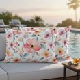 thumbnail image 2 of Outdoor Pillow Cover Pink Spring Flowers Set of 2 Waterproof Throw Pillowcases Watercolor Garden Indoor & Outdoor Use Decorative Patio Furniture Pillows for Couch Garden Indoor & Outdoor Use, 2 of 9