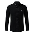 thumbnail image 1 of Mens Corduroy Shirt Button Down Long Sleeve Ribbed Fall Tops Slim Fit Casual Warm Shirts, 1 of 7
