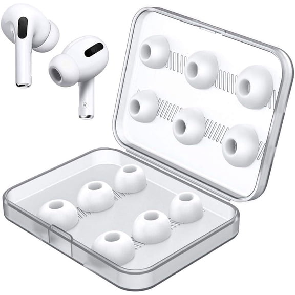 12 Pieces ZHUYING Earbud Tips Replacement Set with Storage Box (S/M/L) , for AirPods Pro/AirPods Pro 2(6 Pairs)