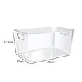 thumbnail image 3 of 1 PC Extra Large Clear Plastic Storage Bins - Transparent Acrylic Organizers with Built-In Handles, Square Containers for Home and Office, 3 of 8