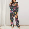 thumbnail image 3 of Bingfone Womens Pajama Sets Mushrooms Snails Butterflies Print,Long Sleeve Loungewear Pajamas Set-X-Large, 3 of 9