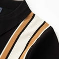 thumbnail image 6 of JWZUY Men's Striped Lapel Collar Button Down Short Sleeve Cozy Casual Blouse Fashion Tops Black 2XL, 6 of 8