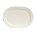 thumbnail image 1 of Tuxton China YEH-102 Monterey 10.38 in. x 7.5 in. Embossed Pattern Racetrack Platter - American White  - 2 Dozen, 1 of 1