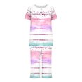 thumbnail image 3 of Tnhcen Short Sleeve Capri Pants with Pockets Fashionable 2-Piece Women's Print Summer Pajama Set S-3XL, 3 of 6