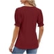 thumbnail image 3 of Fiudx Camisetas para Mujer Blusa de Manga Corta con Estampado de Moda para Mujer, Camiseta Divertida con Cuello Redondo, Camiseta Sin Mangas, 3 of 4