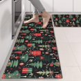 thumbnail image 2 of Kitchen Rugs Sets Of 2,Dark Christmas Tree and Gift Pattern Anti Fatigue Kitchen Mat Rugs Non Slip Washable,Decorative Kitchen Floor Mats for Kitchen,Sink,Laundry,17"X47", 2 of 5