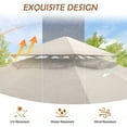 thumbnail image 6 of COOS BAY 10x10 Outdoor Patio Gazebo with Mosquito Netting and Corner Shelves, Two-Tier Soft Top Canopy for Backyard, Lawn, Deck and Garden, Beige, 6 of 8