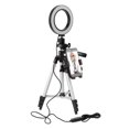 thumbnail image 2 of 5.7 Inch Dimmable LED Ring Light with Fill Light Mobile Phone Holder Silver, 2 of 5