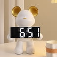 thumbnail image 3 of Resina Nordic Bear Estatua Batería / Plug-In Use Bear Despertador Ornamento (Blanco), 3 of 9