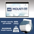 thumbnail image 3 of Mount-It! Projector Screen Wall Mount L-Brackets | Wall Hanging Bracket For Home Projector and Movie Screens | 1 Pair, 3 of 11