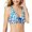 Blue Multi, variant on GO by Gossip Crossed Signals Strappy-Back Bralette Bikini Top