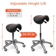 thumbnail image 7 of TASALON Ergonomic Saddle Chair - Comfortable Saddle Stool with Wheels -Black, 7 of 7