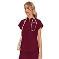 thumbnail image 4 of Ropa elástica de secado rápido para lavarse las manos Ropa de médico de manga corta Ropa quirúrgica Ropa de trabajo para salón de belleza para mujeres Conjunto de ropa para cepillos de, 4 of 5