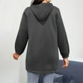 thumbnail image 5 of Hoodies for Women Grey Zip Up Long Hoodies for Women Long Sleeve Women Pullover Hoodie Ladies Hoodies M, 5 of 9