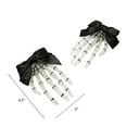 thumbnail image 3 of Scunci Glamoween Glow in the Dark Skeleton Hands Halloween Theme Hair Clips, 2-Pieces, 3 of 3