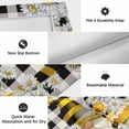 thumbnail image 6 of Daisy Floral Outdoor Rug for Patio/Deck/Porch, Non-Slip Large Area Rug 4 x 6 Ft, Bee Gnomes Flowers Black White Plaid Indoor Outdoor Rugs Washable Area Rugs, Reversible Camping Rug Carpet Runner, 6 of 8