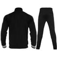 thumbnail image 2 of Men's AKsit Athletic Tracksuit Stand-up collar Full Zip Sports Set Casual Comfy Jogging Sweat Suits for Men BlackXL, 2 of 5