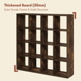 thumbnail image 5 of Furinno CUBICLE Vintage Vinyl Record Media Storage Organizer 16-Cube Amber Pine, 5 of 5