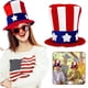 thumbnail image 2 of Velour Plush Dress Up American Flag Hat, Halloween Uncle Sam Costume Hats July 4th Memorial Day Patriotic Party Hats, 2 of 5