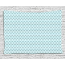 Vintage Blue Tapestry, Uniformly Designed Plumpy Tiny Stars Pattern on a Plain Background, Wall Hanging for Bedroom Living Room Dorm Decor, 80W X 60L Inches, Baby Blue and White, by Ambesonne