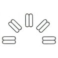 thumbnail image 3 of 20 - Country Brook Design® 1 inch Metal Round Triglide Slides, 3 of 3