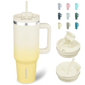 BJPKPK 40oz Tumbler with Handle - Lemon