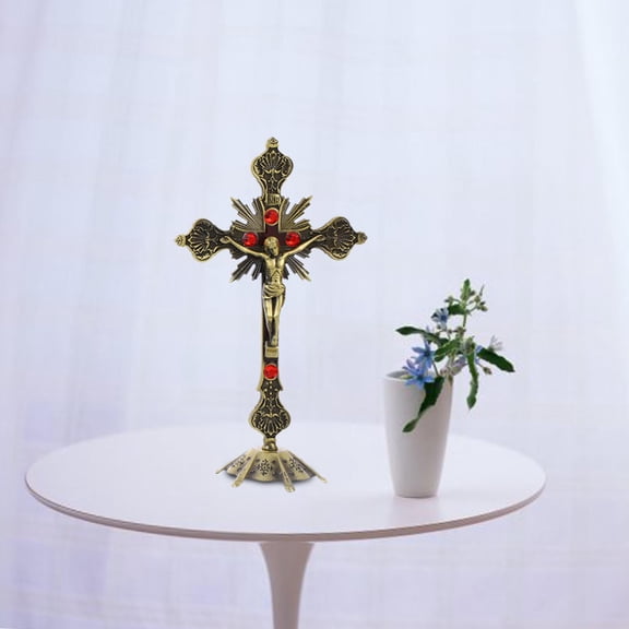 Relics Jesus on The Stand Crucifix Chapel - Bronze, 24x14x8cm