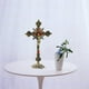 thumbnail image 3 of Crucifijo de reliquias cristianas Sunnimix Cruz de pared crucifijo Bronce, 3 of 8