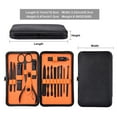 thumbnail image 7 of Professional Stainless Steel Nail Clipper, Travel & Grooming Kit Nail Tools Manicure & Pedicure Set of 15pcs with Luxurious Case (Black/Orange), 7 of 7