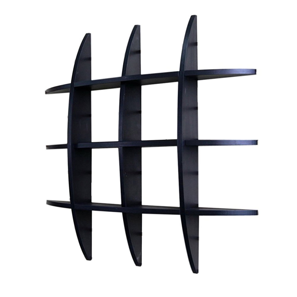 Lowestbest Cross Display Wall Shelf, Wall Mounted Floating Shelves, Black Lowestbest Cross Display Wall Shelf, Wall Mounted Floating Shelves, Black