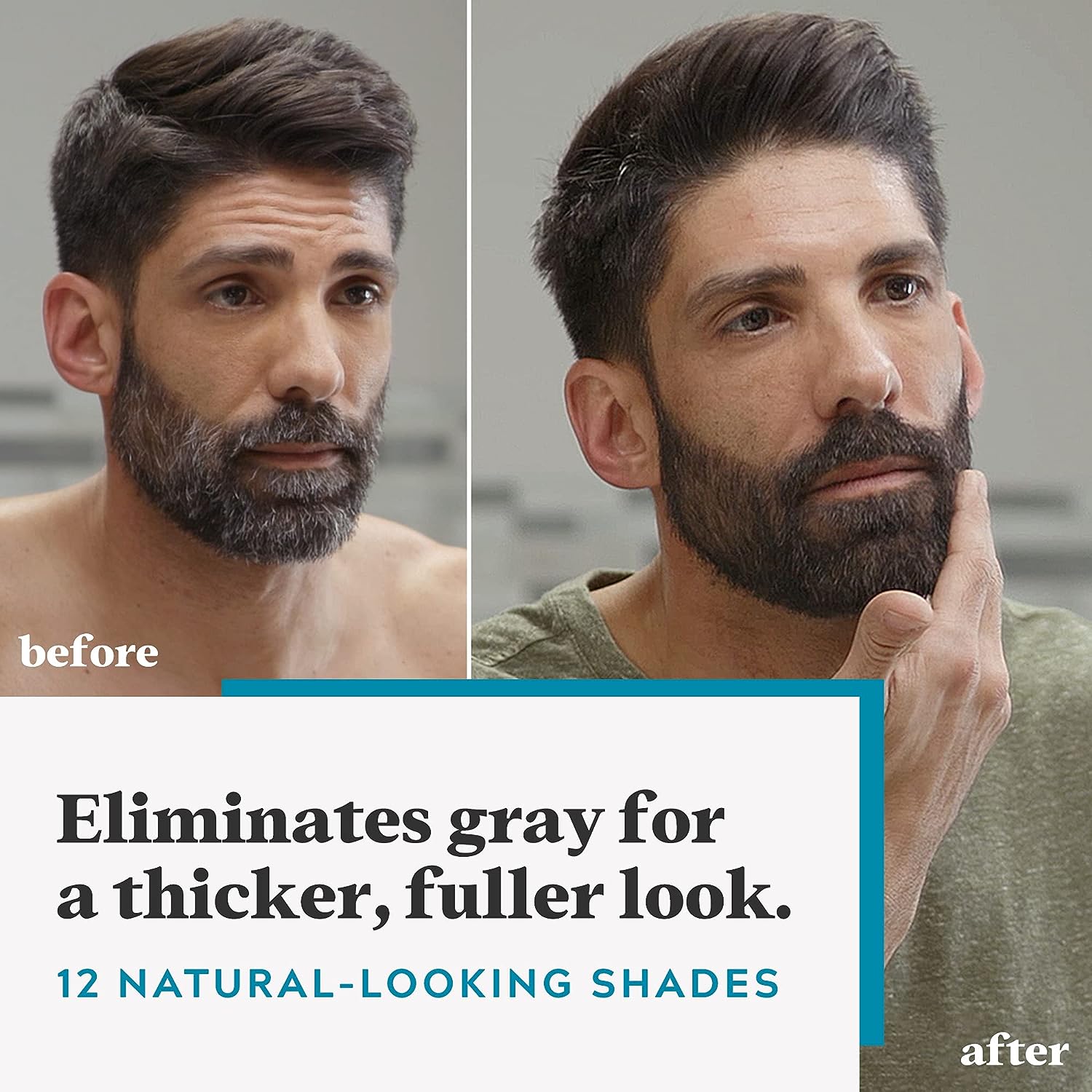 Just For Men Mustache & Beard Coloring for Gray Hair, M40 Medium Dark Brown - image 3 of 8