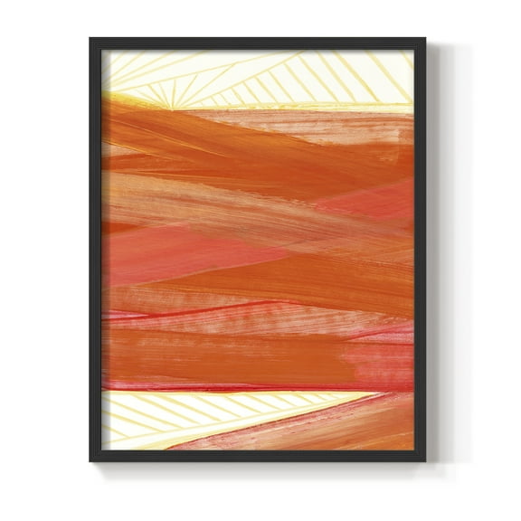 Warm Rays II Framed Print in Black Solid Wood 8 x 10 Framed Print