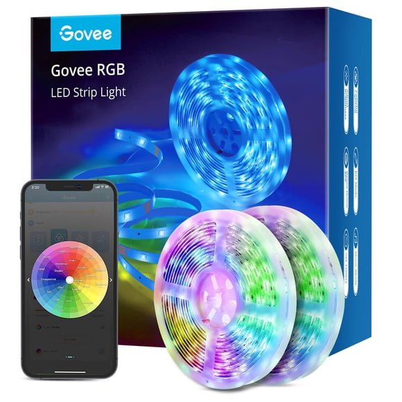Tira de luces LED Govee de 20 m, WiFi RGB, funciona con Alexa Google Home
