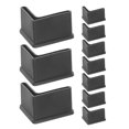 thumbnail image 2 of HOMEMAXS 10pcs Rubber Leg Caps for Bed Frame Feet Stool Leg Protective Foot Cover Bed Frame Wall Bumper Guards Black Iron End Cap, 2 of 8